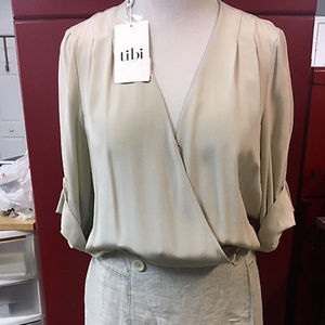 TIBI LINEN AND RAYON DRESS